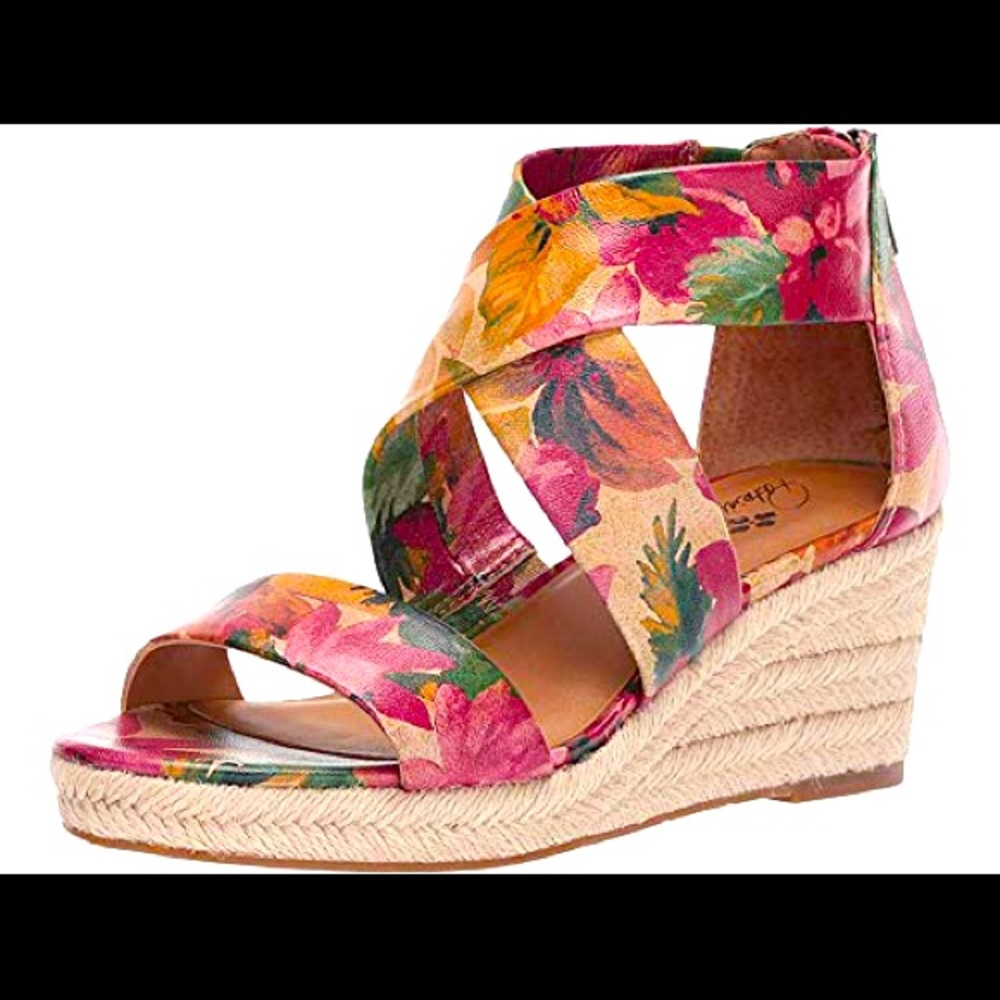 💐🆕 Patricia Nash Rubia Leather & Jute Wedges